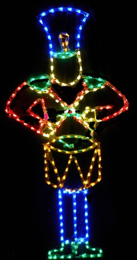 Soldier Drumming Animated LED Lighted Outdoor Christmas Decoration